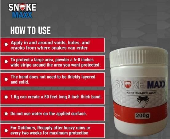 Snake Maxx Non-Toxic Biodegradable Pet-Friendly Snake Repellent Powder 200g